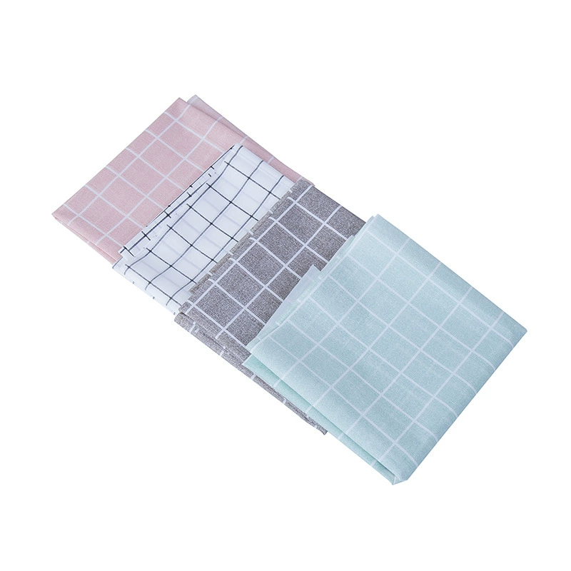 Tablecloth (INS) Nordic waterproof PEVA, washed-look, grid patterns, multiple sizes