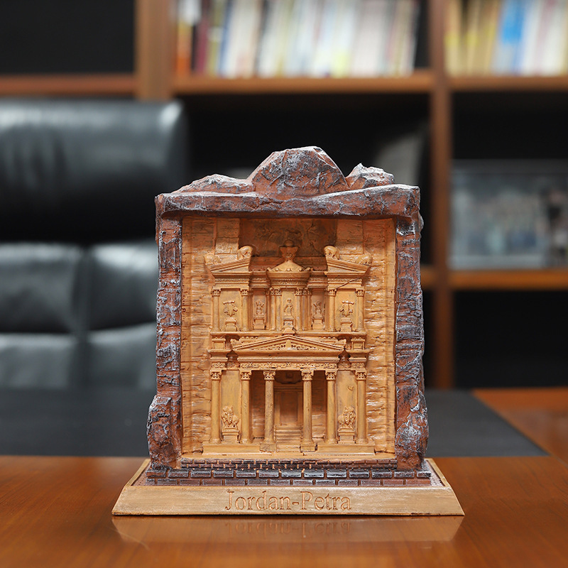 Wholesale Resin Crafts Home Furnishings World-famous Architecture Jordan Petra Ancient City Creative Crafts Ornaments