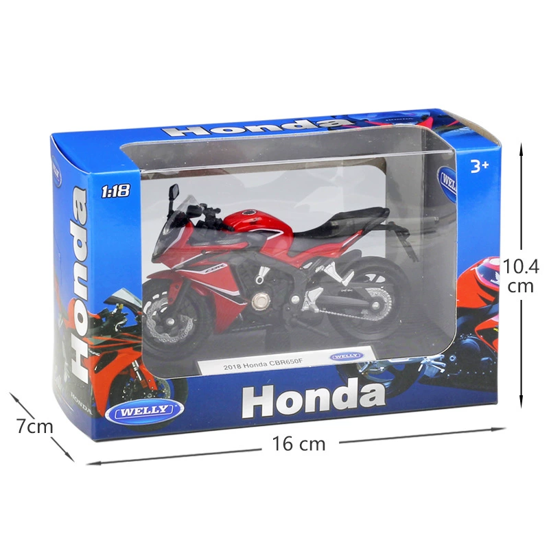 WELLY Honda, реалистичная металлическая модель тяжелого автомобиля, масштаб 1:18, 2018