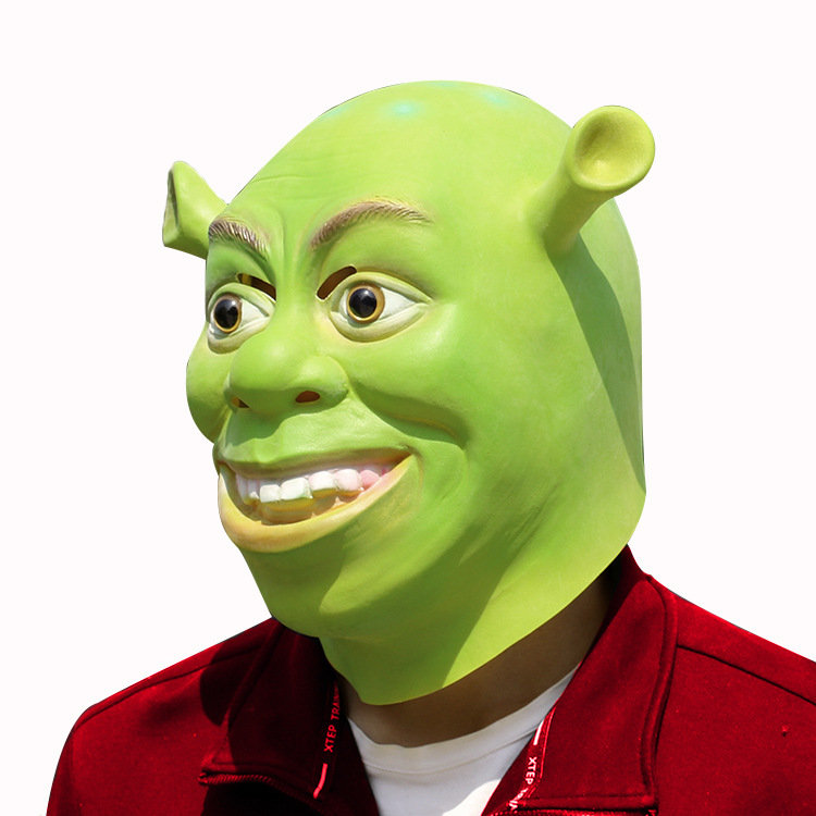 Nuevo Halloween látex Shrek máscara mascarada película y televisión tema divertido máscara fábrica al por mayor sombrerería