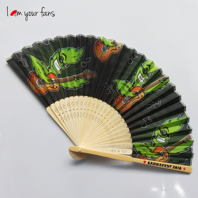 Abanico Publicitario Personalizado de 21 cm para Mujer, Abanico de Tela de una Sola Cara, Abanico Plegable Japonés, Abanico de Bambú al por Mayor