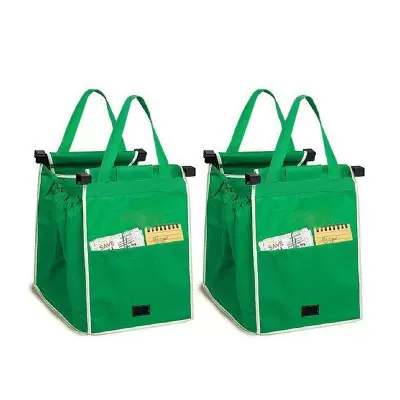 无纺布折叠绿色超市购物袋环保可做厂家直供现货供应收纳方便+++
