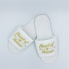 Wedding pajamas party pull plush open -toe slippers BRIDE hot varabon hotel disposable supplies