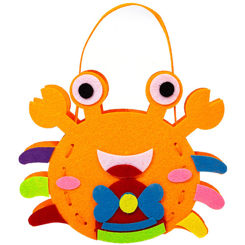 Non-woven fabric bag non-woven DIY handmade bag cartoon three-dimensional pasting to make hand-sewn bags for young children