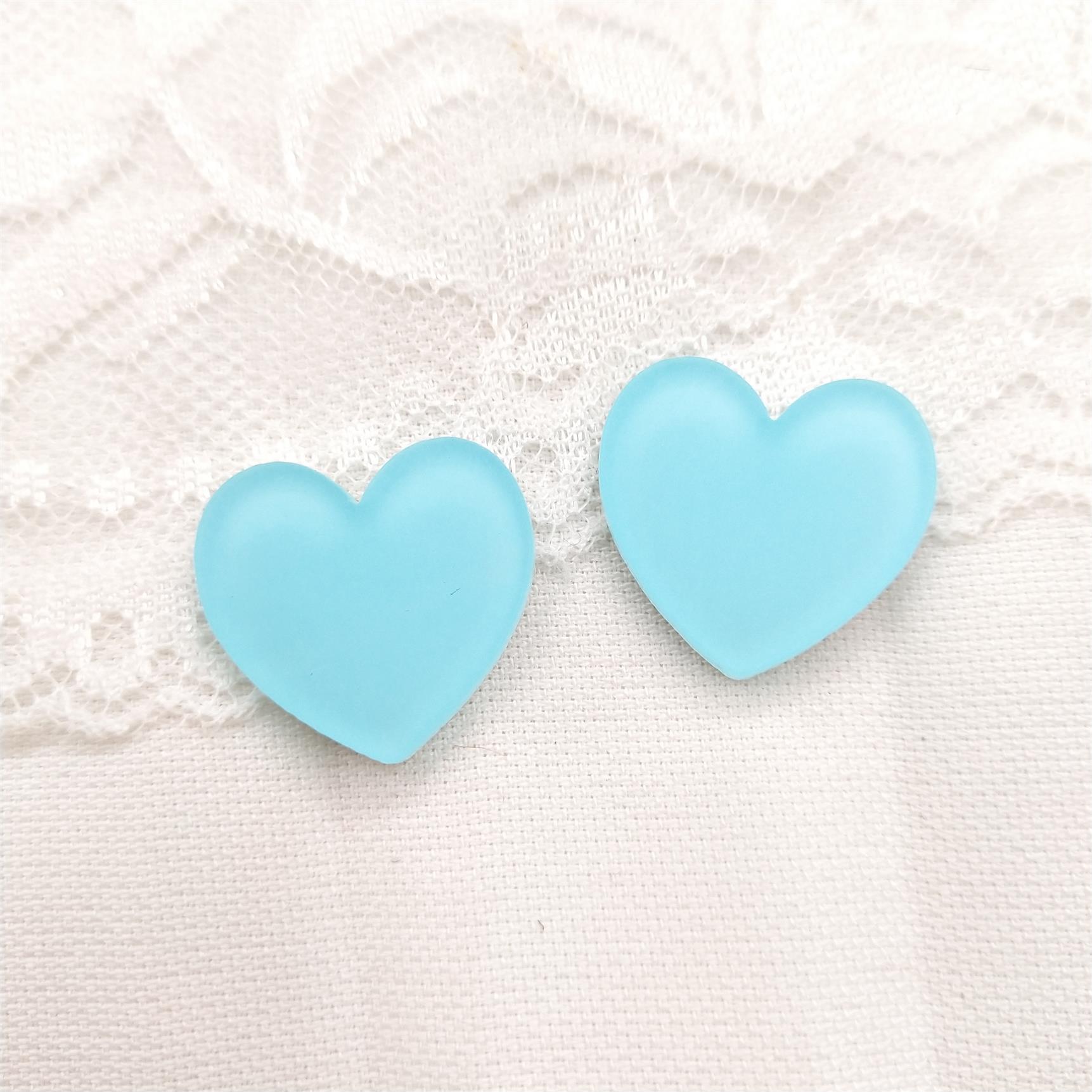 Color caramelo melocotón corazón jalea esmerilado acrílico amor ciruela DIY accesorios tocado accesorios horquilla accesorios joyería