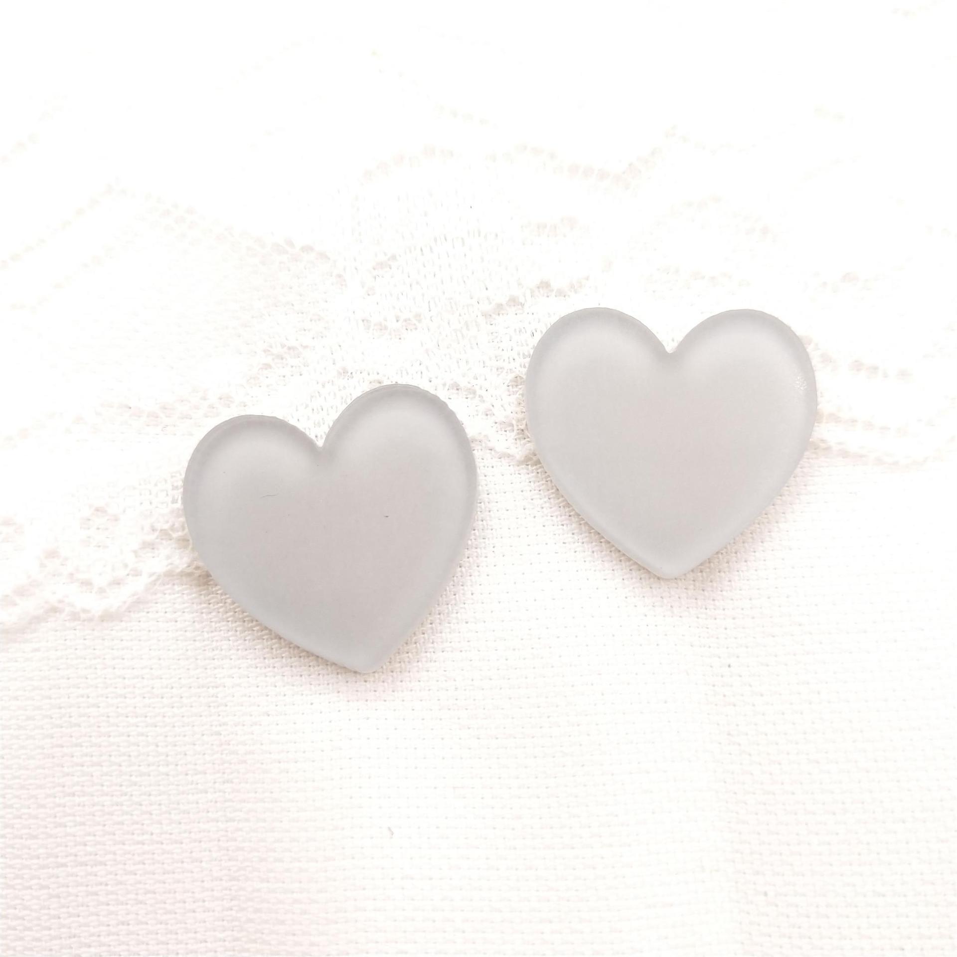 Color caramelo melocotón corazón jalea esmerilado acrílico amor ciruela DIY accesorios tocado accesorios horquilla accesorios joyería