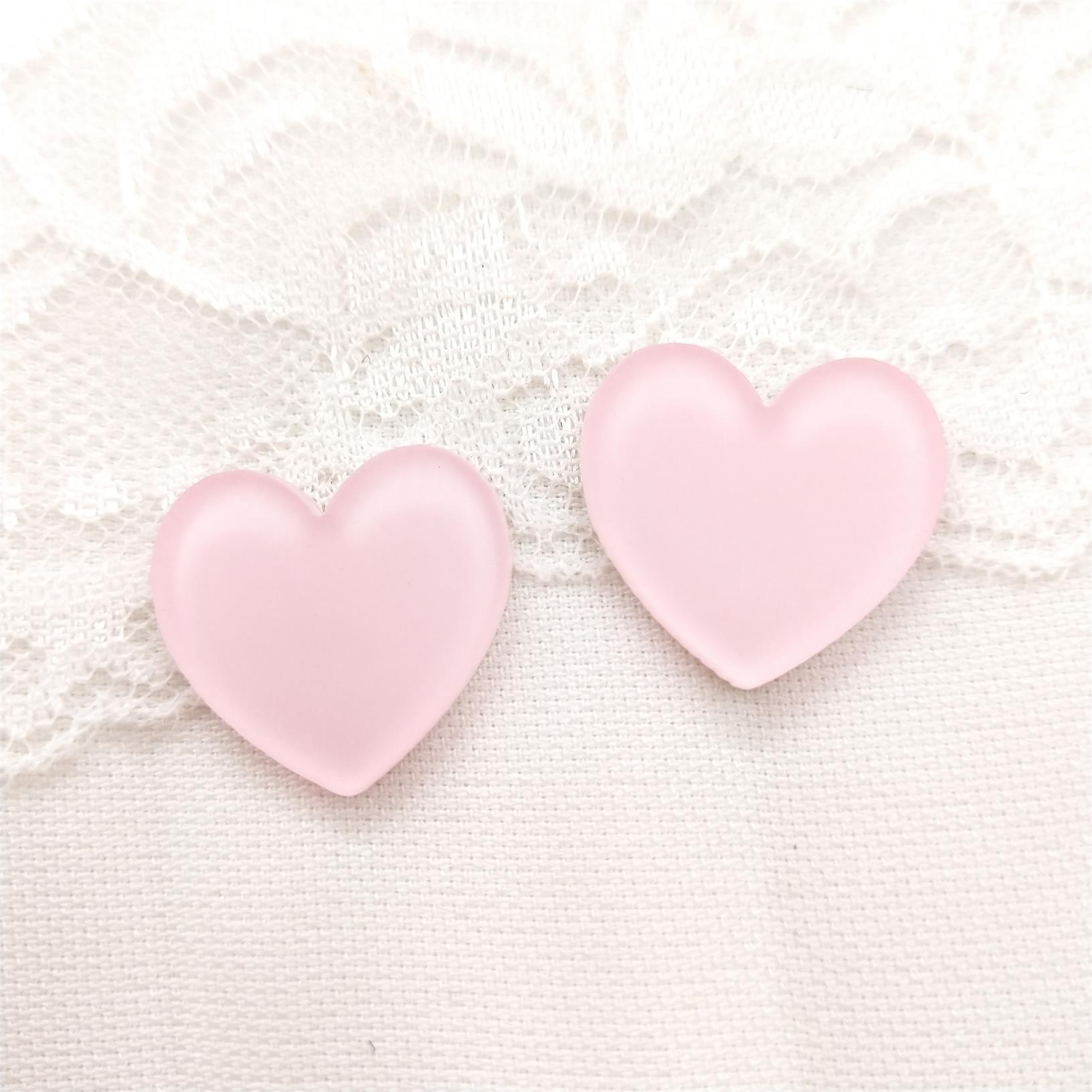 Color caramelo melocotón corazón jalea esmerilado acrílico amor ciruela DIY accesorios tocado accesorios horquilla accesorios joyería