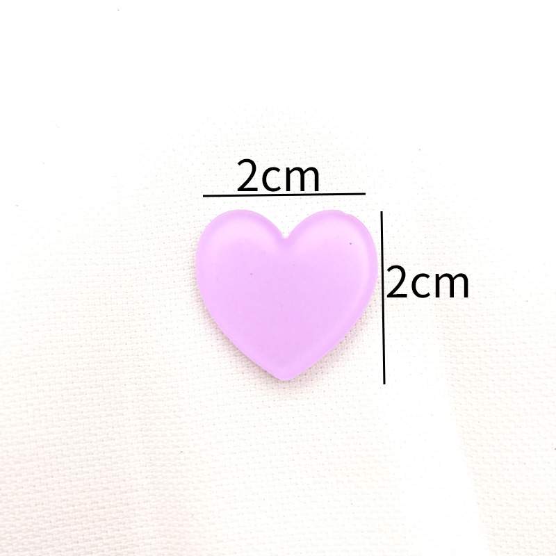 Color caramelo melocotón corazón jalea esmerilado acrílico amor ciruela DIY accesorios tocado accesorios horquilla accesorios joyería