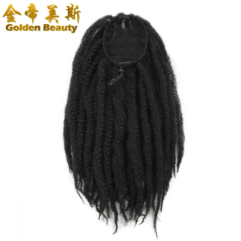 18 inch caterpillar ponytail braid African wig accessories Afro kinky braid ponytail