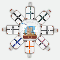 Cross-border Amazon X-shaped password lock suitcase packing strap luggage strap travel bag rainbow fixed binding strap