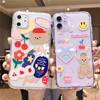 Apple, мультяшный совместимый iPhone 17, силиконовый чехол для телефона, с маленькими медведями, 17promax, iphone, для любимого