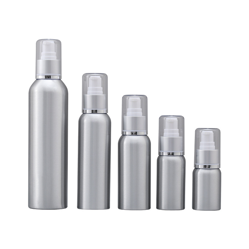 Fábrica en stock 100mL botella de loción de aluminio botella de prensa cosméticos sub-embalaje loción de aluminio botella vacía Xumin material de embalaje image 7
