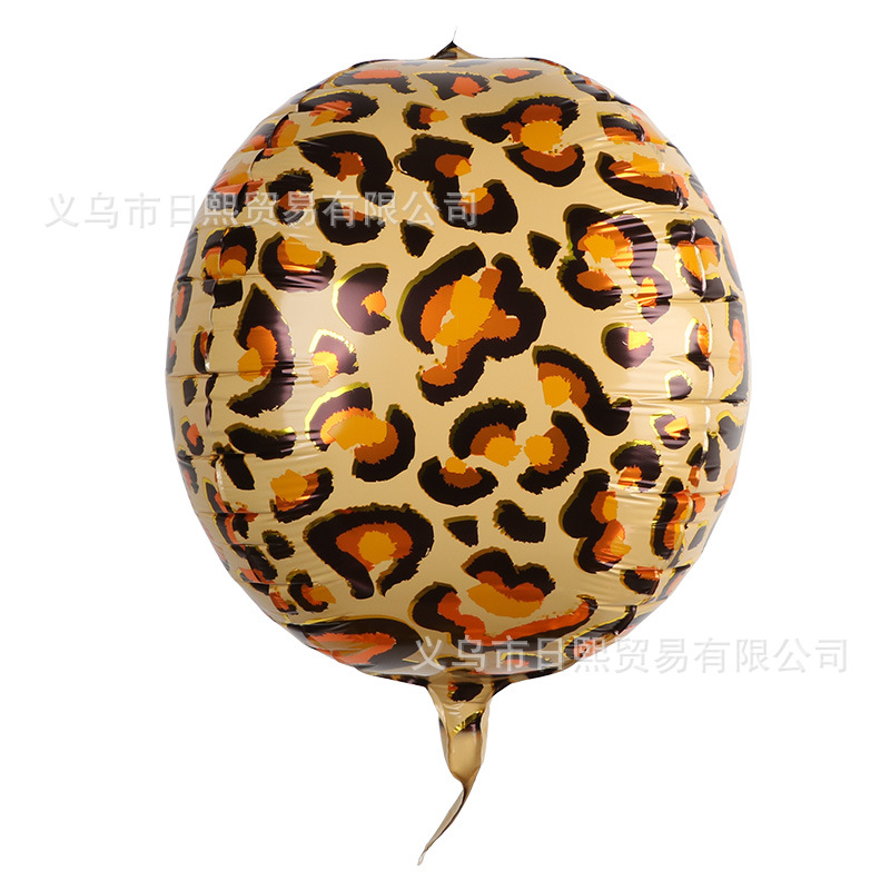 22 pulgadas tridimensional 4D animal patrón película de aluminio globo patrón de leopardo patrón de tigre patrón de serpiente fiesta de cumpleaños decoración globo diseño