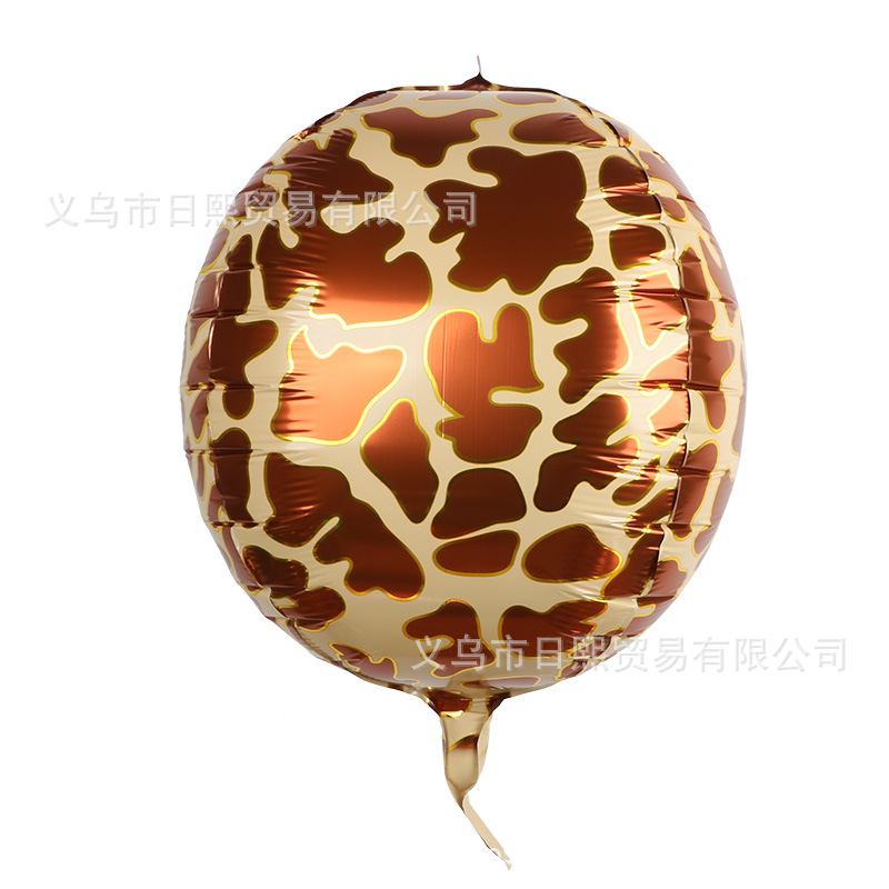 22 pulgadas tridimensional 4D animal patrón película de aluminio globo patrón de leopardo patrón de tigre patrón de serpiente fiesta de cumpleaños decoración globo diseño