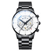 Men's fashionable steel belt, quartz calendar, men's watch, suitable for import, wholesale