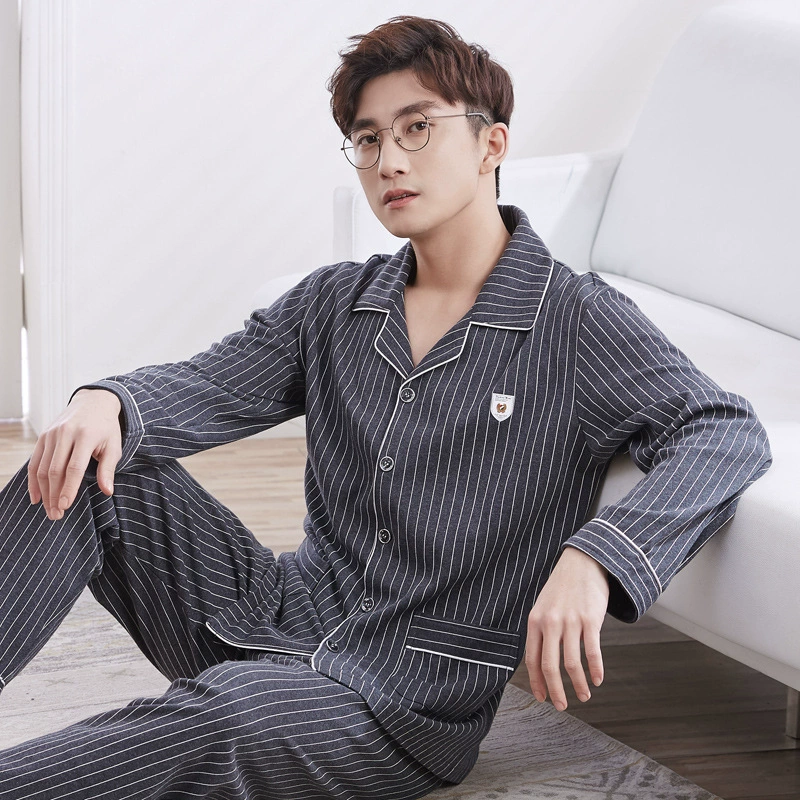 Demi-season cotton pijama, long-sleeve, sleeves, set, winter cardigan