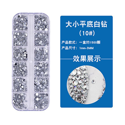 [Fábrica de 11 años] nuevos accesorios para uñas conjunto completo de lentejuelas taladro de uñas remache accesorios de metal