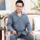 Middle-aged and elderly pajamas men's 100 pure cotton long-sleeved large size loose-fit home suit for middle-aged for spring, autumn and winter