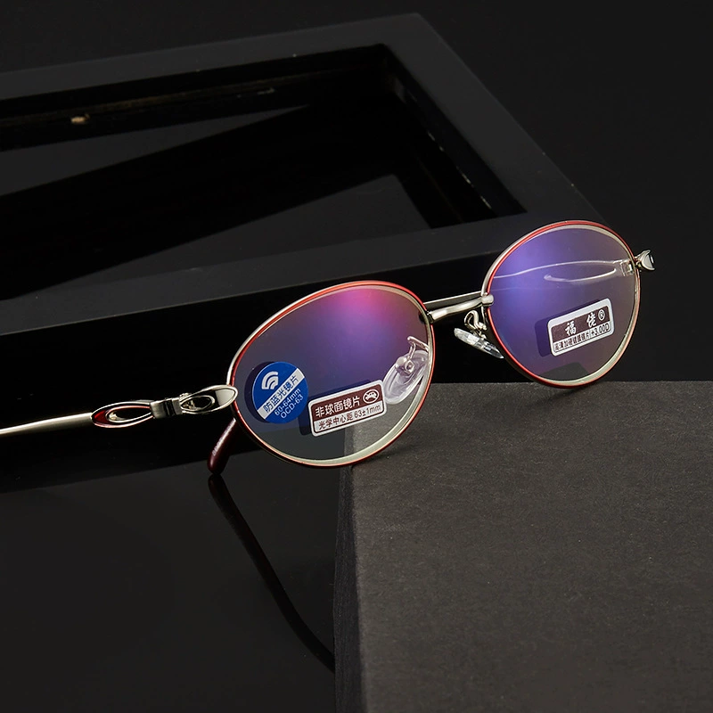 福佬 Reading glasses for women, comfortable, ultra-light, full-frame glasses with film, resin, anti-blue light, anti-blue light, reading glasses