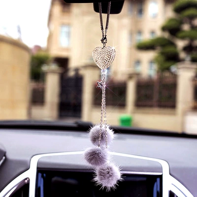 Car hanging — mink fur ball car pendant