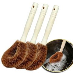 Coconut palm pot brush, non-stick oil pot brush, kitchen brush, cleaning brush, long handle cleaning brush, pot and bowl brush