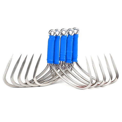 Hand-made knife peak butterfly hook, thornless three-claw anchor hook, broken scale, large giant hook, hanging fish anchor, fish two or three hooks