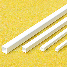 abs空心方管白色塑料模型方形管沙盘建模微缩场景DIY手工摆件材料