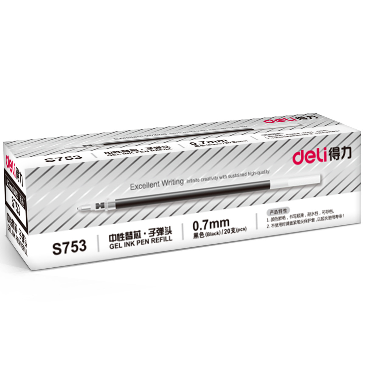 Repuesto de Bolígrafo Gel S753 0.7 mm Plástico para Escritura image 1