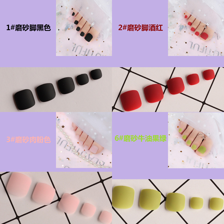 Manicure Frosted Toenails European and American Pure Color Frosted Toenails Wearable Toenails 28 Pieces Cross-Border E-Commerce Wholesale Manicure Frosted Toenails European and American Pure Color Frosted Toenails Wearable Toenails 28 Pieces Cross-Border E-Commerce Wholesale