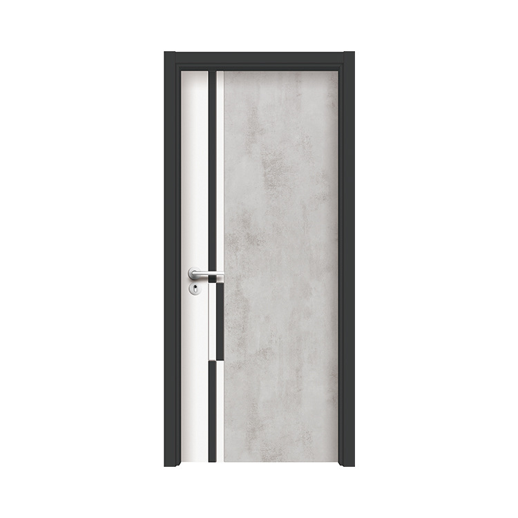 Puerta de madera maciza multicapa puerta compuesta Cristal de carbono a prueba de humedad protección del medio ambiente puerta sin pintura conjunto de dormitorio puerta de la habitación puerta interior puerta insonorizada