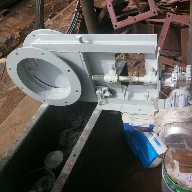 优惠DN400电动分料阀 电动刀型闸板阀 电动执行器插板阀钢制