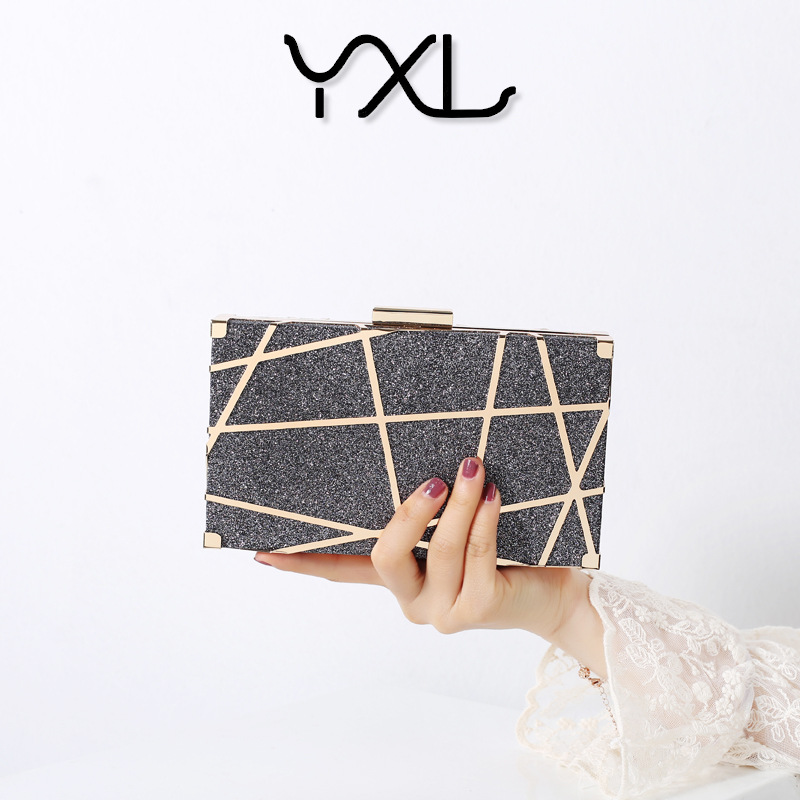 FUENTE fabricante transfronterizo bolso de las mujeres creativo rejilla cena bolsa banquete hueco noche embrague vestido bolsa al por mayor