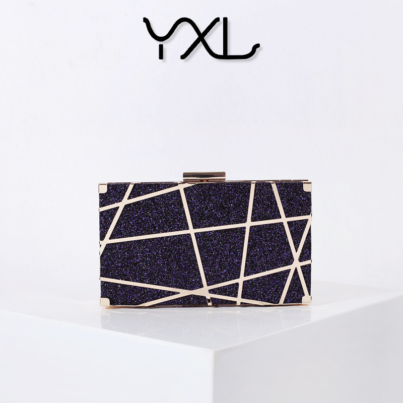 FUENTE fabricante transfronterizo bolso de las mujeres creativo rejilla cena bolsa banquete hueco noche embrague vestido bolsa al por mayor