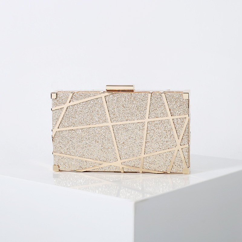 FUENTE fabricante transfronterizo bolso de las mujeres creativo rejilla cena bolsa banquete hueco noche embrague vestido bolsa al por mayor