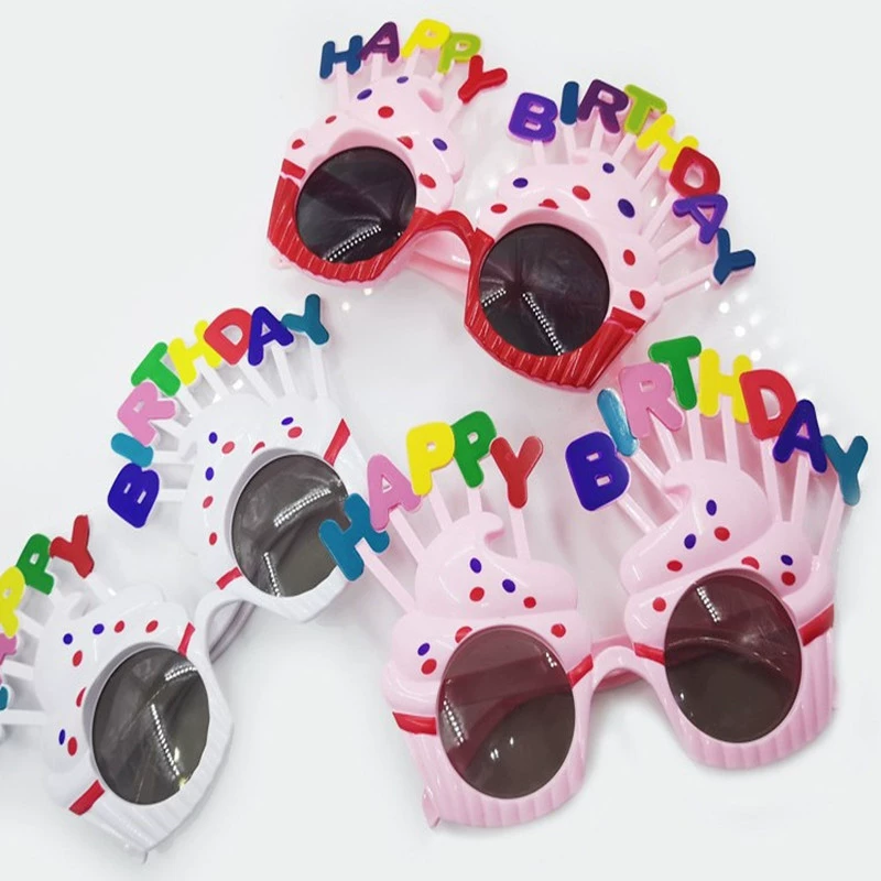 День рождения очки для торта фото реквизит Вечеринка одеваются декоративные детские солнцезащитные очки для взрослых оптом