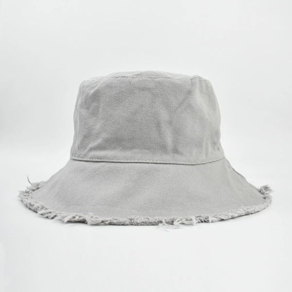 Pure -colored fisherman hat gray