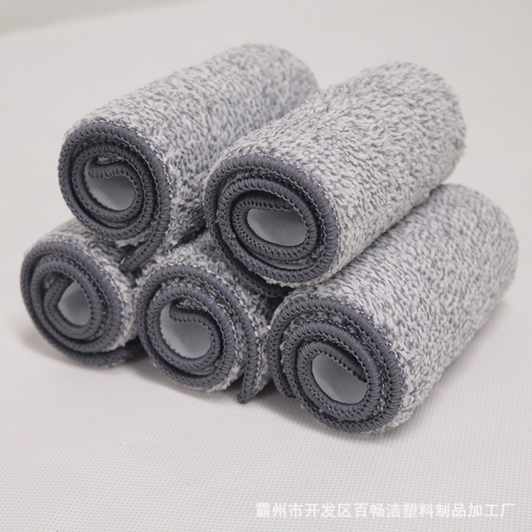 Factory direct supply scraping cloth hand-free washing flat mop cloth with cloth mop head fine fiber mop cloth
