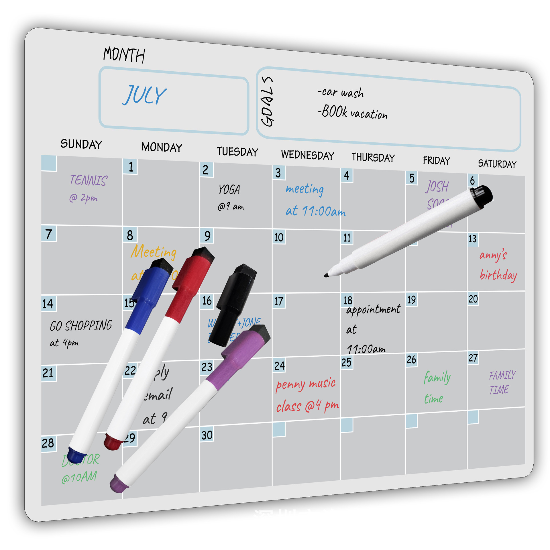 Magnetic refrigerator sticker month Sunday schedule cross border refrigerator sticker dry erase calendar erasable message board magnetic