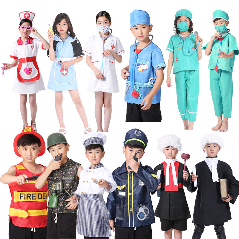 Детский костюм, униформа врача, униформа медсестры, полиция, косплей