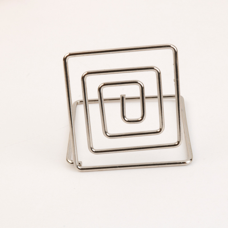 Cruz-espejo especial titular de la nota de metal creativo titular de la tarjeta de visita vertical 8-palabra anillo titular del asiento titular de la tarjeta de hierro en stock