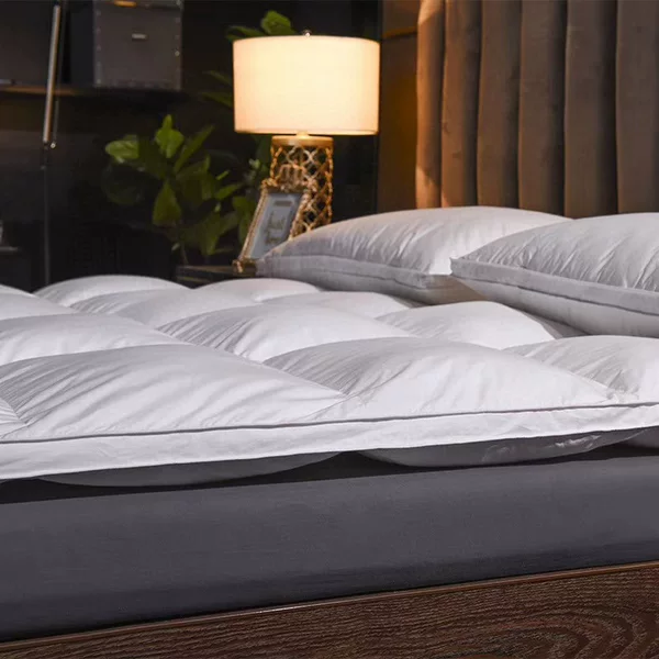 Sanhong Factory down Comfort Pad 100% Duck Feather Hotel Mattress Double Layer Craftsmanship Flanged Mattress