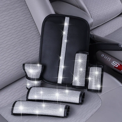Seat belt shoulder pad — E-Commerce Car Interior Full Diamond-Encrusted