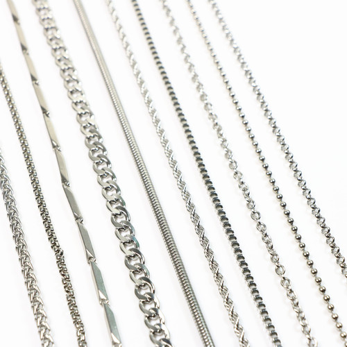 Wholesale stainless steel chain, dragon bone chain, flower basket chain, large quantity, necklace matching chain, bag chain, direct factory sales