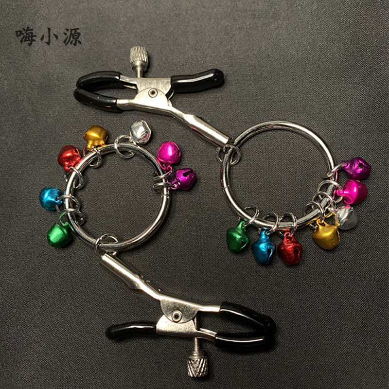 Sex Colorful Bell Clam Breast Clip with Long Chain Metal Clip Clip…