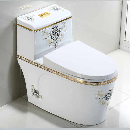 Baño inodoro hogar ultra-grande bombeo inodoro ahorro de agua color mudo color oro fábrica al por mayor image 7