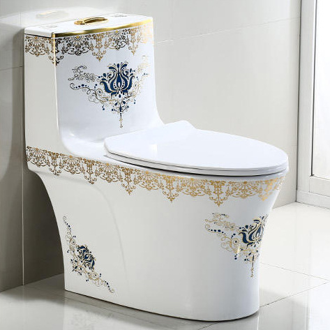 Baño inodoro hogar ultra-grande bombeo inodoro ahorro de agua color mudo color oro fábrica al por mayor image 9
