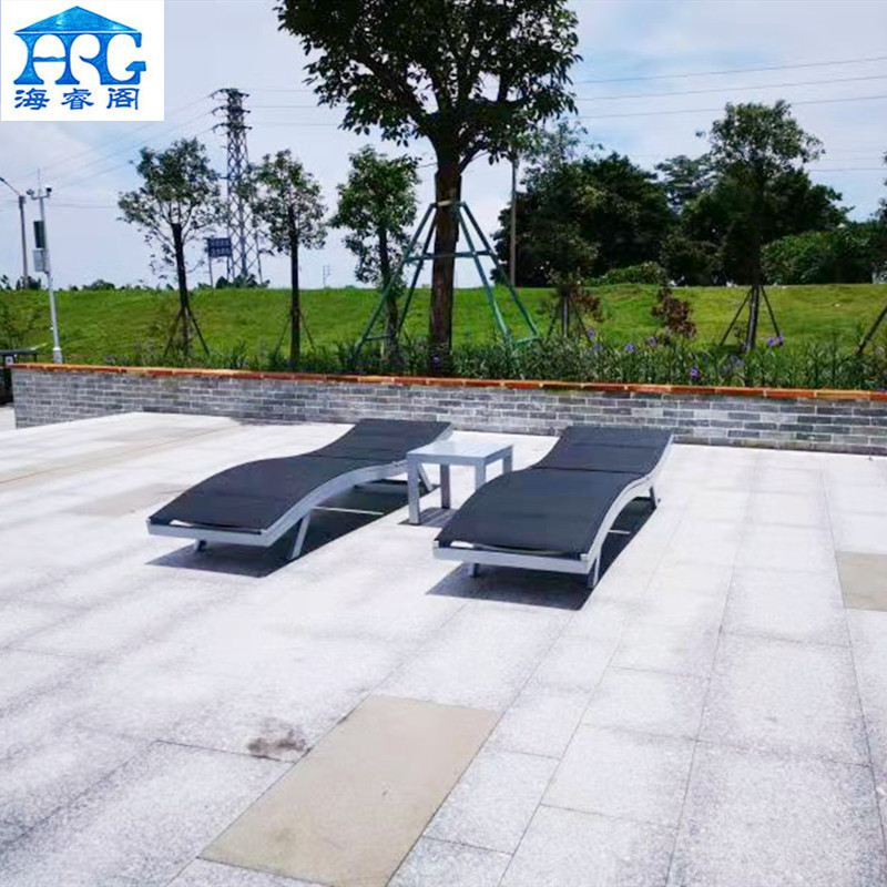 Cama de mentira al aire libre patio piscina reclinable jardín al aire libre a prueba de sol Silla de playa Hotel B & B descanso reclinable