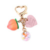 Fuchsia three dimensional colorful keychain, creative cute bag, pack, decorations