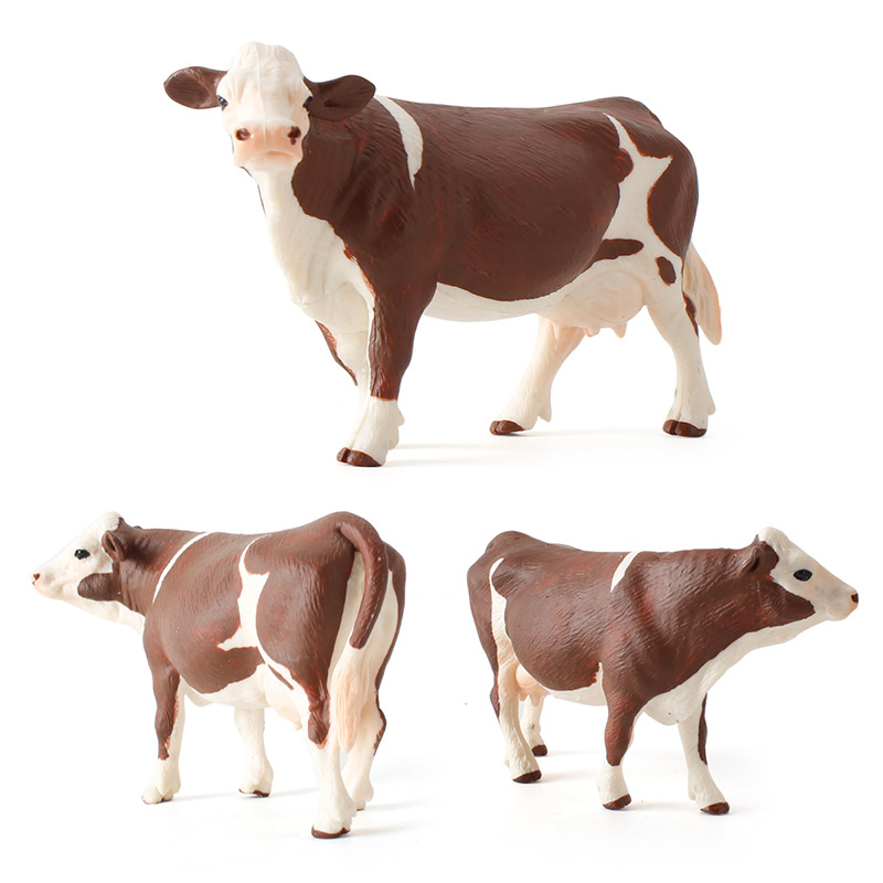 Sólido DE LOS NIÑOS modelo animal simulación vaca ganado Rancho sólido aves juguete estático adornos