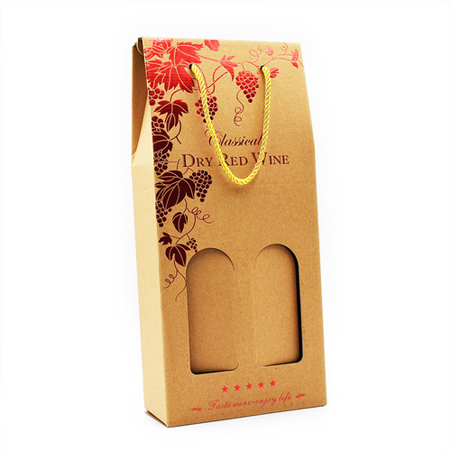 Red Wine Gift Box, Red Wine Gift Box with Double Bottles, Gift Box Packaging, Handbag, Red Wine Box Customization